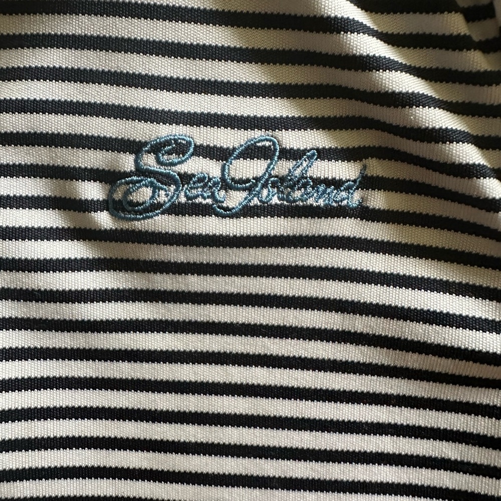 Sea Island striped golf shirt
